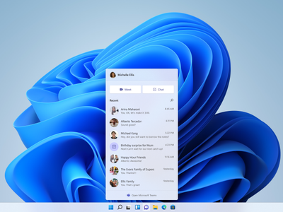 Вышла тестовая версия Windows 11 со встроенным приложение «Чат» на базе сервиса Microsoft Teams