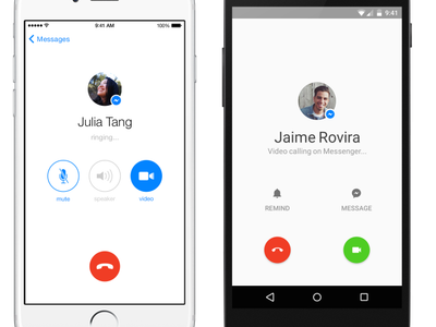 В Facebook Messenger появилась функция видеозвонков